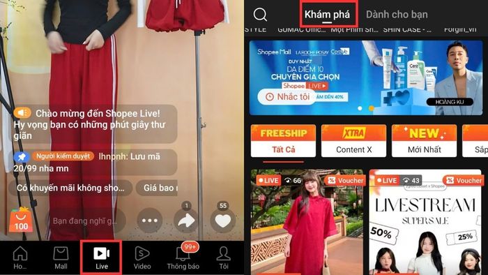 Hướng dẫn xem lại Livestream trên Shopee, bước 3